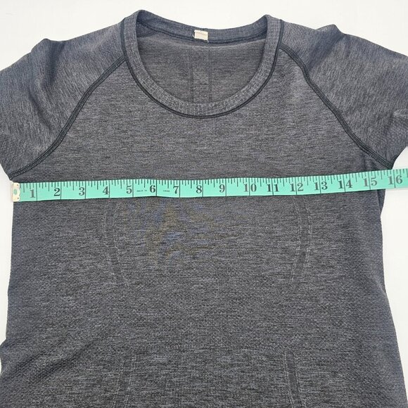 Lululemon Swiftly Tech Long Sleeve Crew Heathered Dark Slate Size 8 Hip Length - Picture 13 of 16